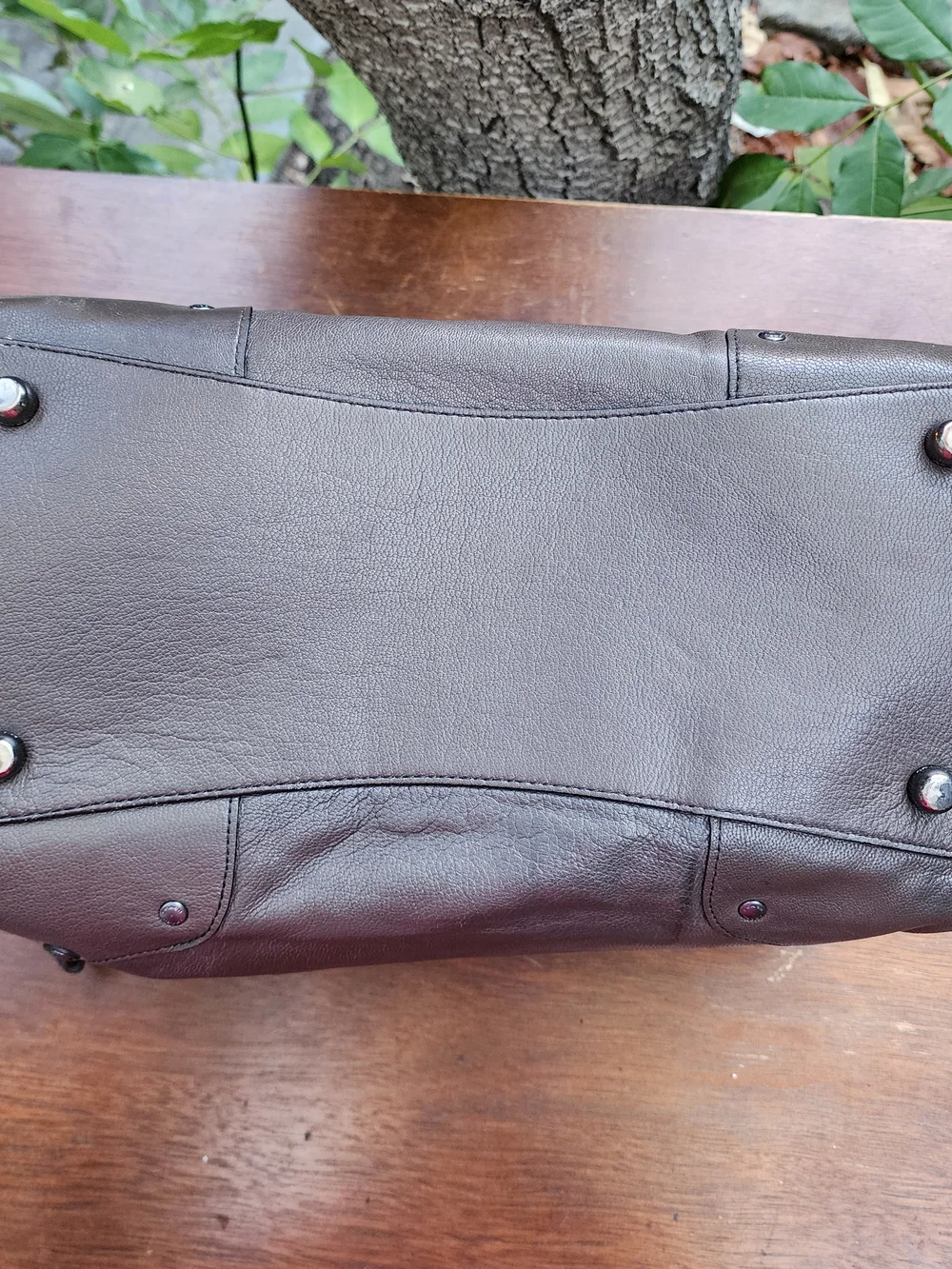 Coach Rhyder Satchel Crossbody Bag Metallic Gunmetal Bronze Leather